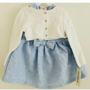 Baby Cat & Jack Blue Dress Set Size 12 Month NWT